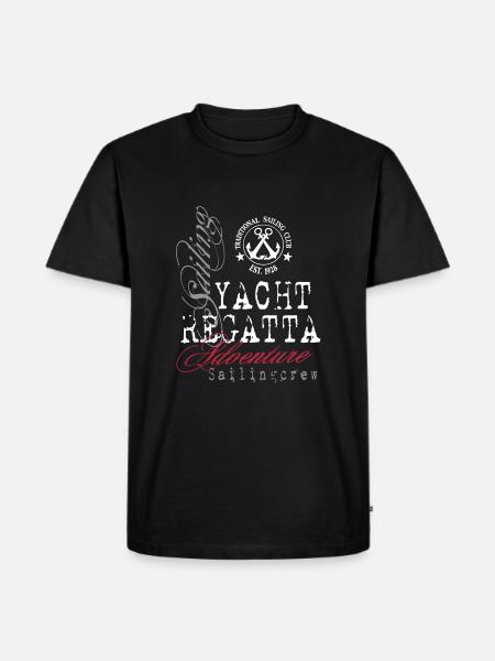 Maritime - Yacht Regatta - Männer Premium Bio T-Shirt - Schwarz