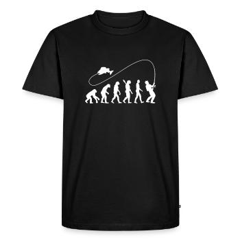 pêche - T-shirt Premium bio Homme - noir - Devant - Nico (187cm)