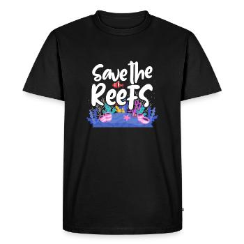 Save The Reefs Marine Protection Scuba Diving - Men's Premium Organic T-Shirt - black - Front - Nico (187cm)
