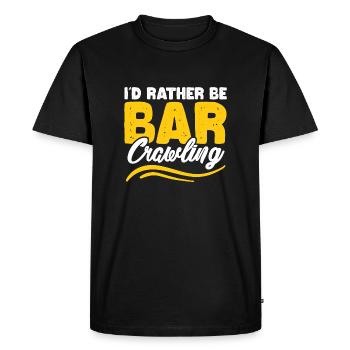 Je préfère être bar crawling Design pour un passionné - T-shirt Premium bio Homme - noir - Devant - Nico (187cm)
