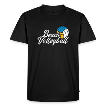 Beach-volley - T-shirt Premium bio Homme - noir - Devant - Nico (187cm)