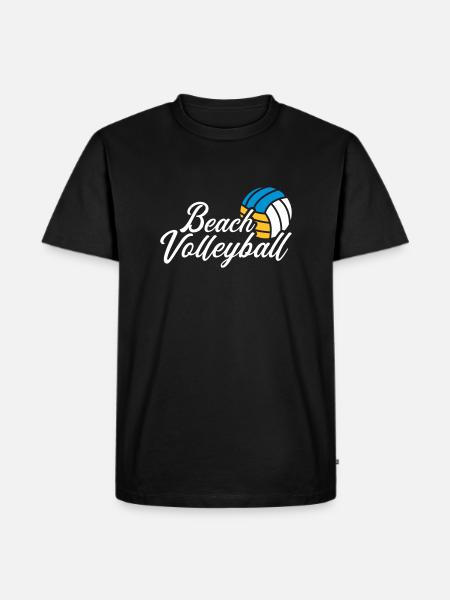 Beachvolleyball - Männer Premium Bio T-Shirt - Schwarz