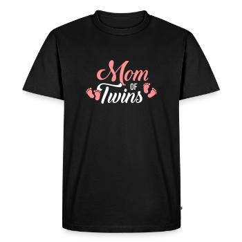 Twins - Men's Premium Organic T-Shirt - black - Front - Nico (187cm)