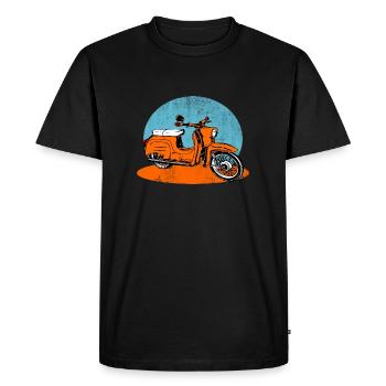 Simson Schwalbe CYCLOmoteur RDA - T-shirt Premium bio Homme - noir - Devant - Nico (187cm)