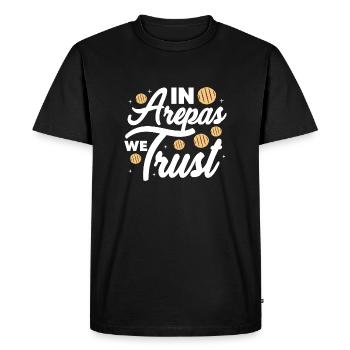 chez arepas nous faisons confiance au Design pour un passionné de - T-shirt Premium bio Homme - noir - Devant - Nico (187cm)