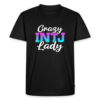 Crazy INTJ Lady Introvertie Personnalité - T-shirt Premium bio Homme - noir - Devant - Nico (187cm)