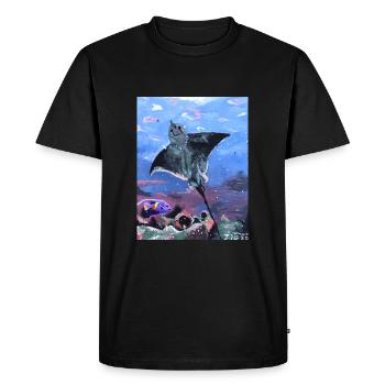 La grace de la raie - T-shirt Premium bio Homme - noir - Devant - Nico (187cm)