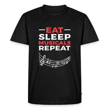 Théâtre Acteur Acteur Actrice Actrice - T-shirt Premium bio Homme - noir - Devant - Nico (187cm)