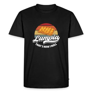 lumpia thats how I roll Design for a lumpia lover - Men's Premium Organic T-Shirt - black - Front - Nico (187cm)