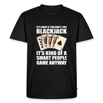Blackjack Black Jack - Men's Premium Organic T-Shirt - black - Front - Nico (187cm)