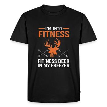 Chasse au chasseur - T-shirt Premium bio Homme - noir - Devant - Nico (187cm)