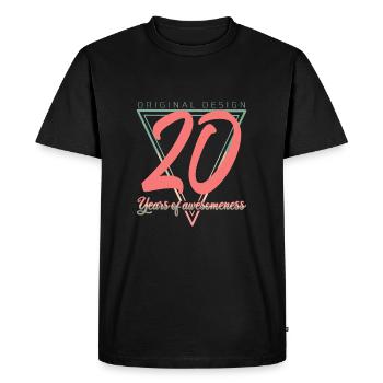 20 Vingt Twenty - T-shirt Premium bio Homme - noir - Devant - Nico (187cm)