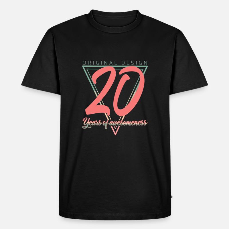 20 Zwanzig Twenty - Männer Premium Bio T-Shirt - Schwarz
