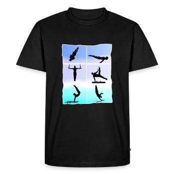 Turnen, Turner - Men's Gymnastics - Männer Premium Bio T-Shirt - Schwarz - Vorne - Nico (187cm)