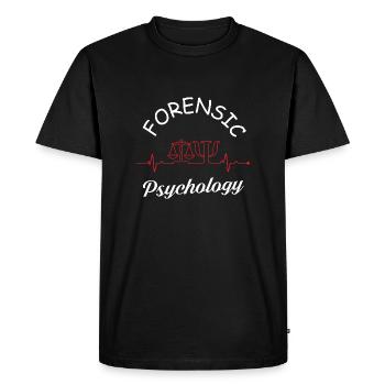 forensic psychology balance law design - Men's Premium Organic T-Shirt - black - Front - Nico (187cm)