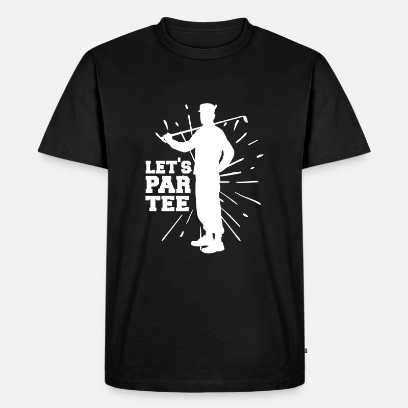 golf lets par tee - Männer Premium Bio T-Shirt - Schwarz