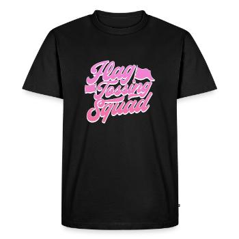 Flag Tossing Squad - Men's Premium Organic T-Shirt - black - Front - Nico (187cm)
