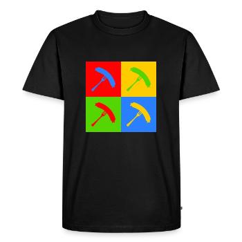 Bratwurst pop art - Men's Premium Organic T-Shirt - black - Front - Nico (187cm)