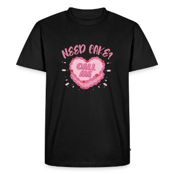 Need Cakes Call Me Pastry Chef Cake Baking Baker - Men's Premium Organic T-Shirt - black - Front - Nico (187cm)