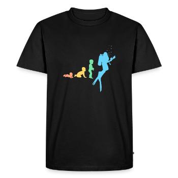 Plongeur Evolution - T-shirt Premium bio Homme - noir - Devant - Nico (187cm)