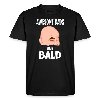 Awesome Dads Are Soon Father Bald With Baldness - Men's Premium Organic T-Shirt - black - Front - Nico (187cm)