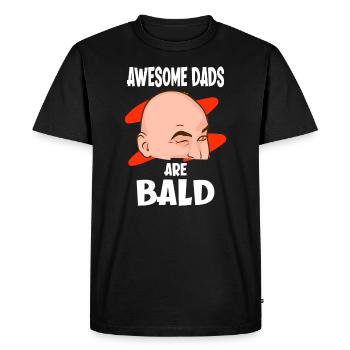 Awesome Dads Are Soon Father Bald With Baldness - Men's Premium Organic T-Shirt - black - Front - Nico (187cm)