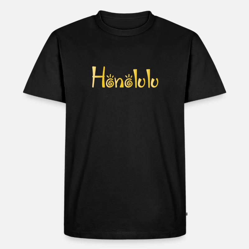 Honolulu - Männer Premium Bio T-Shirt - Schwarz