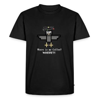 Coffee Dove - Men's Premium Organic T-Shirt - black - Front - Nico (187cm)