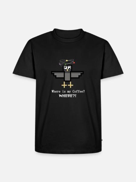 Coffee Dove - Men's Premium Organic T-Shirt - black