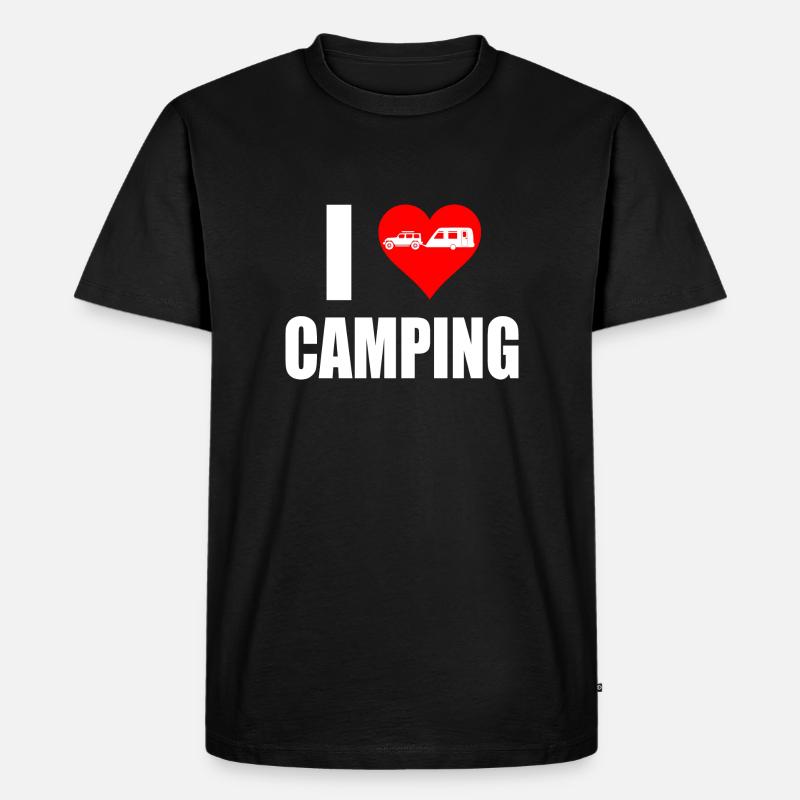 camping - Männer Premium Bio T-Shirt - Schwarz