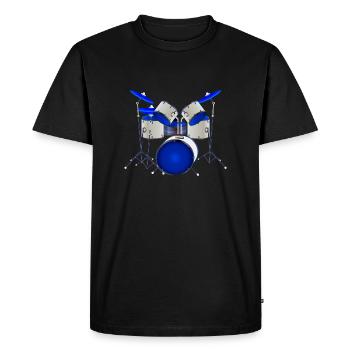 Tambours - T-shirt Premium bio Homme - noir - Devant - Nico (187cm)