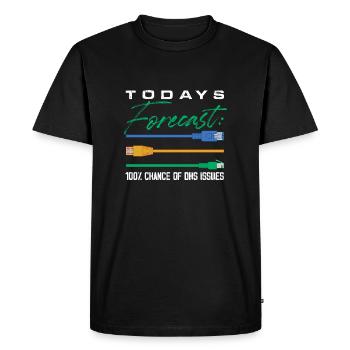 todays forecast 100 chance of dhs issues Design - Men's Premium Organic T-Shirt - black - Front - Nico (187cm)
