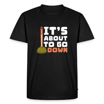 C’est sur le point de descendre Nettoyage de fosse septique Pompage - T-shirt Premium bio Homme - noir - Devant - Nico (187cm)