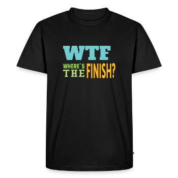RUNNING: Où est la fin - T-shirt Premium bio Homme - noir - Devant - Nico (187cm)