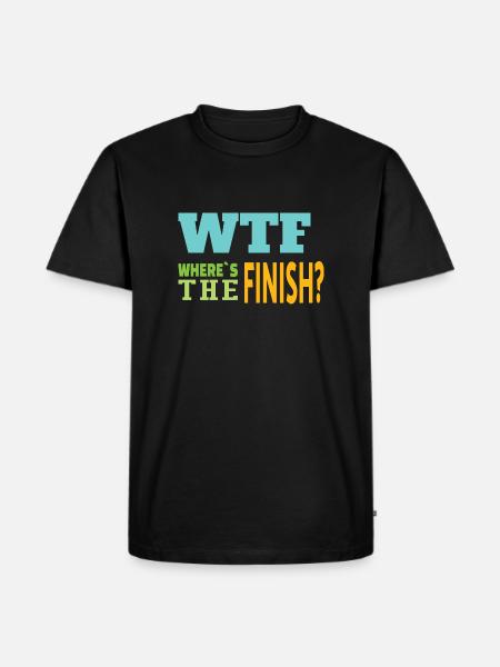 RUNNING: Where's The Finish - Men's Premium Organic T-Shirt - black