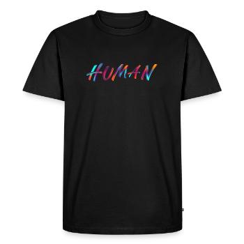 humain LGBT coloré rgb cadeau cadeau d’anniversaire - T-shirt Premium bio Homme - noir - Devant - Nico (187cm)