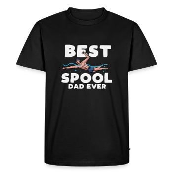 best spool dad ever Design for a swimming dad fan - Men's Premium Organic T-Shirt - black - Front - Nico (187cm)