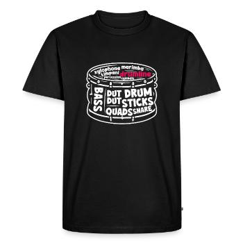Drumline Snare Drum Marching Band Drummer Drumming - Men's Premium Organic T-Shirt - black - Front - Nico (187cm)