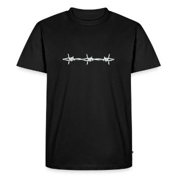 Barbelé - T-shirt Premium bio Homme - noir - Devant - Nico (187cm)