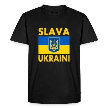 Slava ukraini - T-shirt Premium bio Homme - noir - Devant - Nico (187cm)