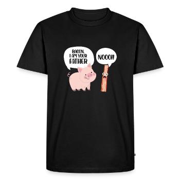 bacon Je suis ton père Conception pour un cochon et du bacon - T-shirt Premium bio Homme - noir - Devant - Nico (187cm)