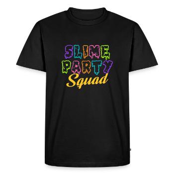 Slime Party Squad - Fête d’anniversaire des amoureux des Slime - T-shirt Premium bio Homme - noir - Devant - Nico (187cm)