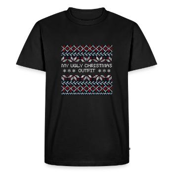 Cadeau de Noël moche - T-shirt Premium bio Homme - noir - Devant - Nico (187cm)