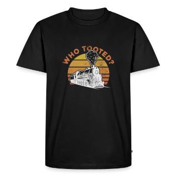 who tooted Design for a fan of train - Men's Premium Organic T-Shirt - black - Front - Nico (187cm)