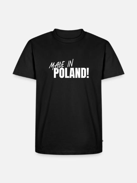 Made in Poland – pride and style - Men's Premium Organic T-Shirt - black