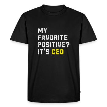 mon poste préféré son Ceo Design - T-shirt Premium bio Homme - noir - Devant - Nico (187cm)