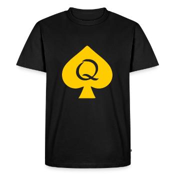 QUEEN OF SPADES - Men's Premium Organic T-Shirt - black - Front - Nico (187cm)