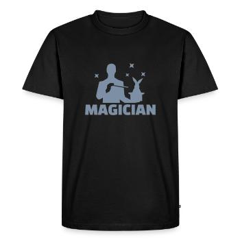 Magician - Men's Premium Organic T-Shirt - black - Front - Nico (187cm)