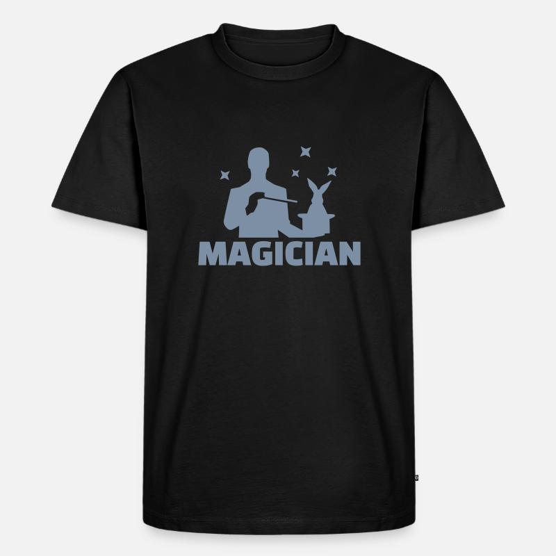 Zauberer - Männer Premium Bio T-Shirt - Schwarz