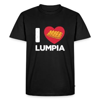 J’adore lumpia Design pour un amoureux de lumpia - T-shirt Premium bio Homme - noir - Devant - Nico (187cm)